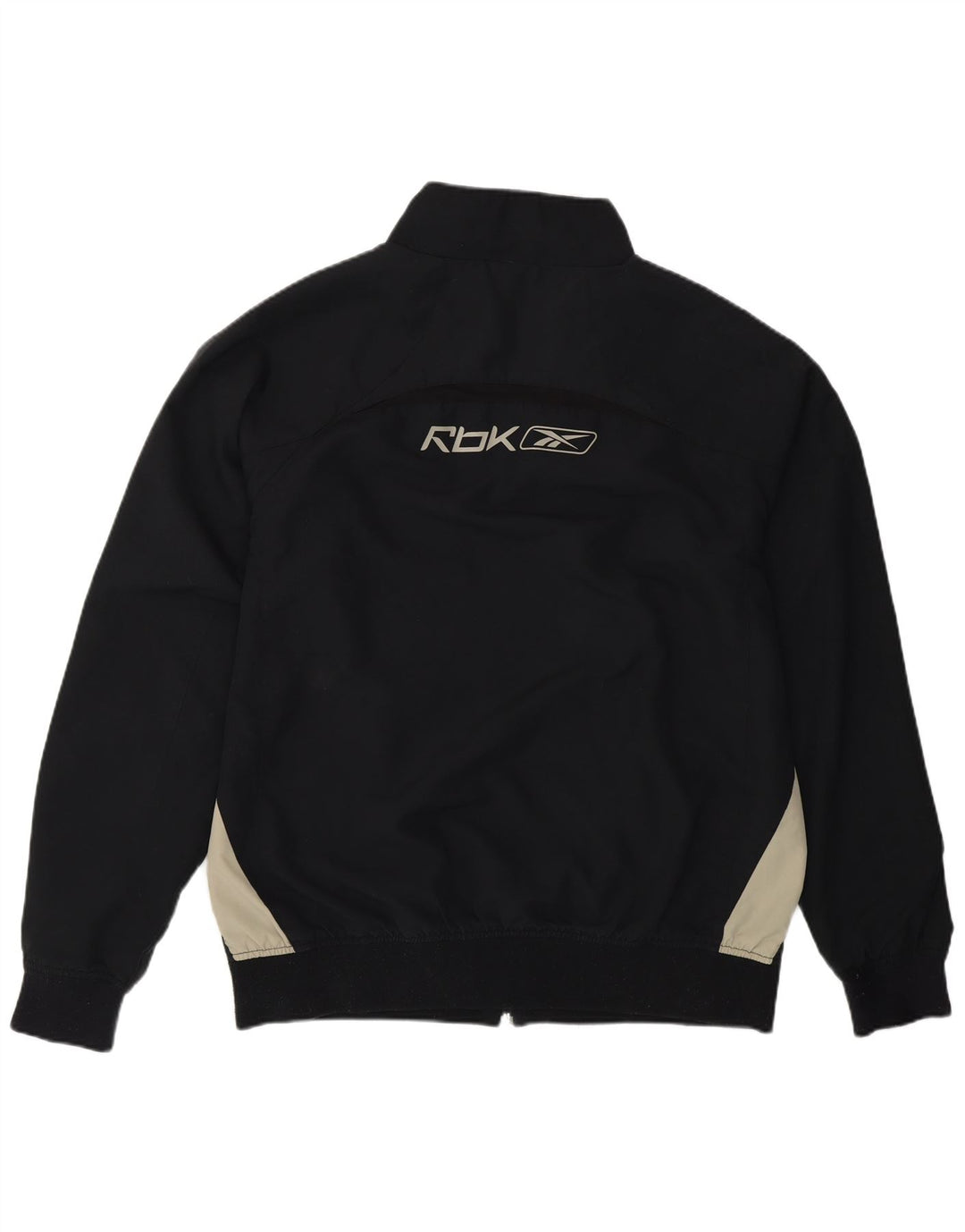 Reebok Veste de survêtement graphique pour hommes, grand noir, polyester color block