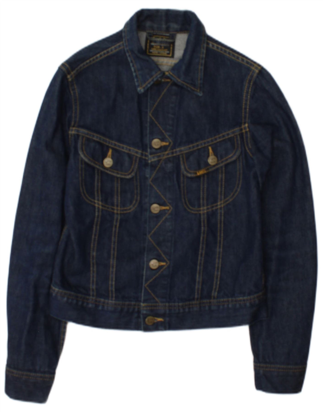 Lee Veste en jean pour femme UK 10 Petit coton bleu marine