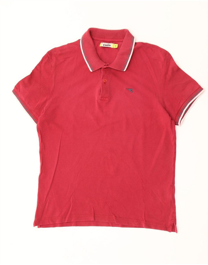 DIADORA Polo Homme Coton Rayé Marron Moyen