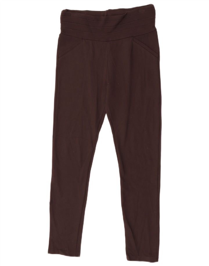 Zara Leggings Femme UK 16 Large Marron Viscose