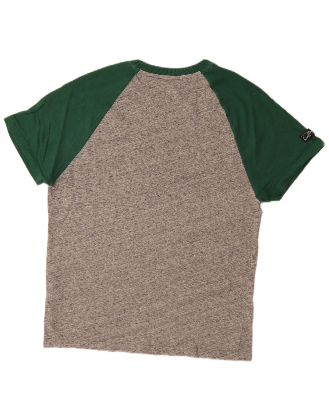 Superdry T-Shirt Graphique Homme Gris Moyen Colourblock Cotton