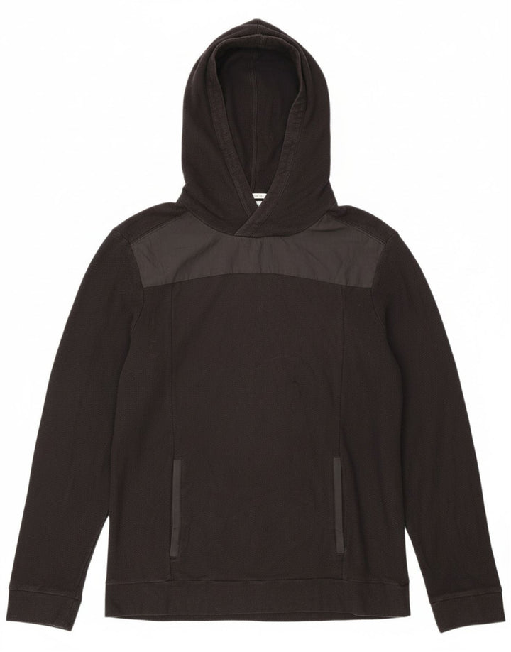 Calvin Klein Pull à capuche pour homme Noir moyen Colourblock