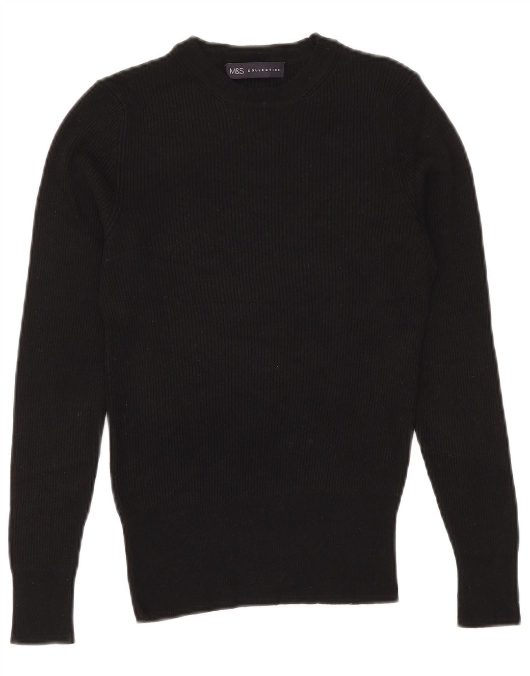 Marks & Spencer Pull à col rond pour femme UK 10 Small Noir