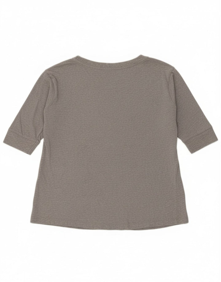Champion Haut graphique Heritage Fit à manches 3/4 pour femme Gris moyen UK 14