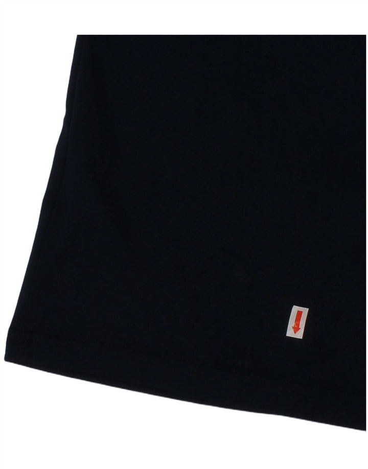 ADIDAS Garçon Climalite T-Shirt Top 7-8 ans Bleu Marine Polyester