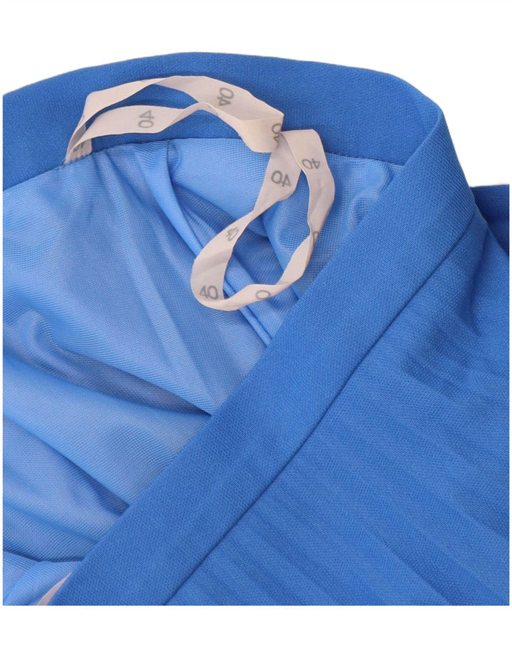 VINTAGE Jupe Plissée Femme IT 40 Small W26 Bleu