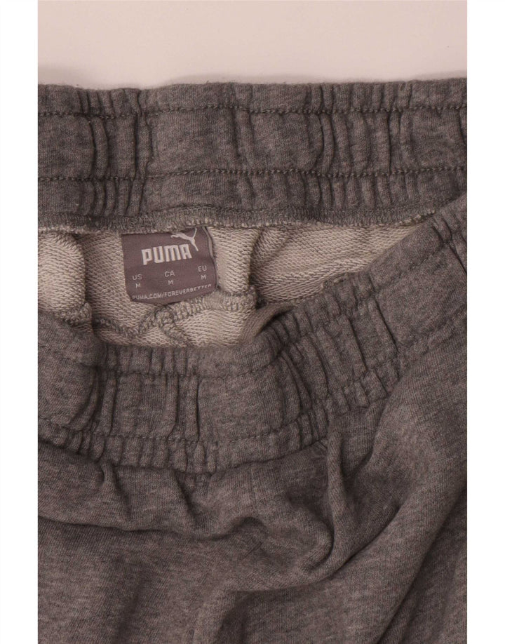 Puma Short de Sport Homme Gris Moyen Coton