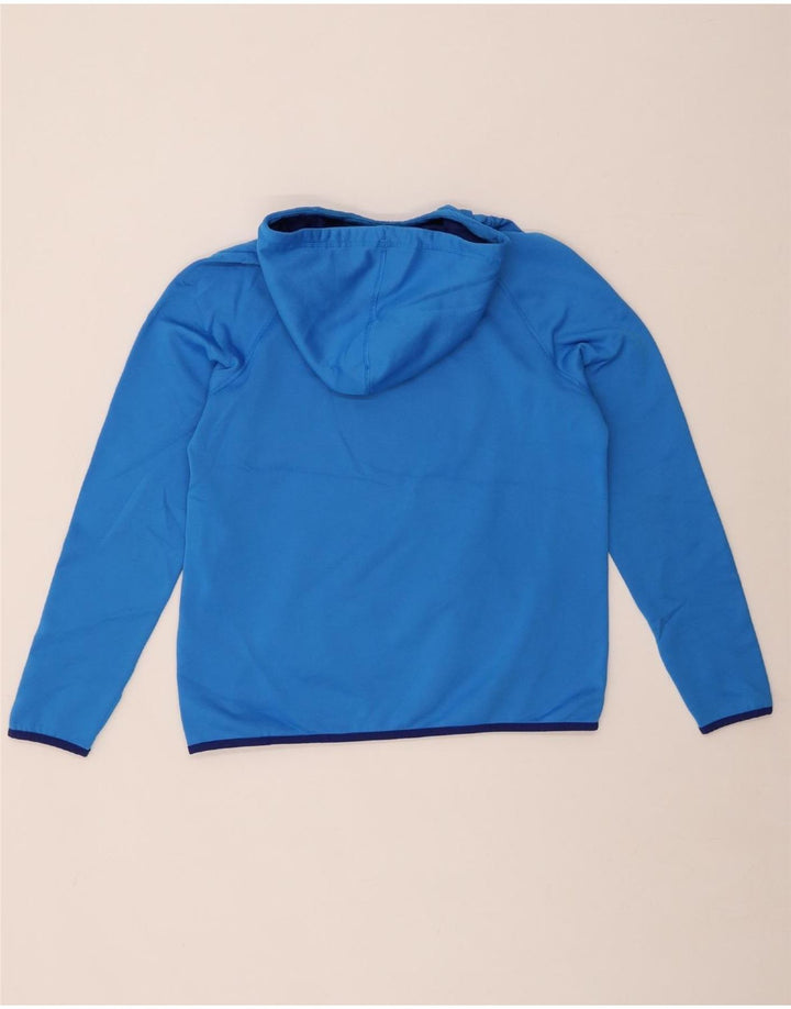NIKE Pull à capuche graphique pour femme UK 14 Bleu moyen Polyester