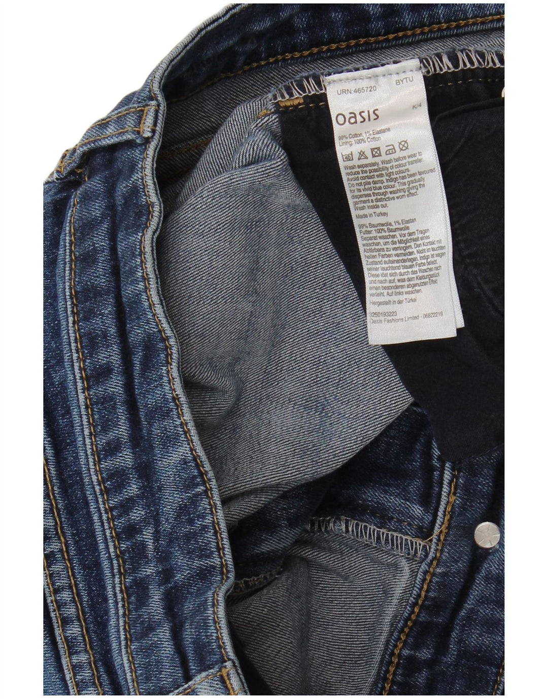 OASIS Womens Skinny Jeans W30 L27 Blue Cotton