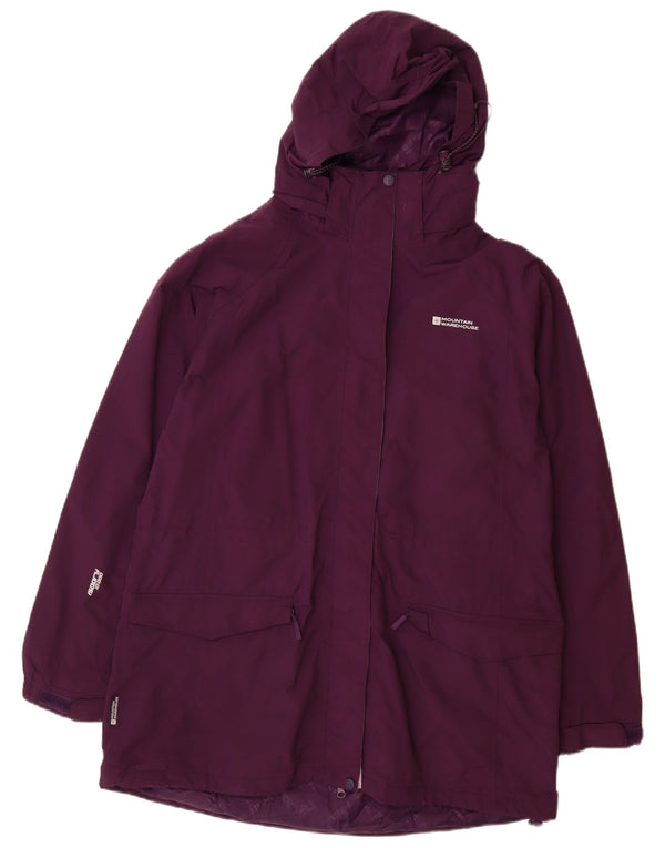 Mountain Warehouse Manteau imperméable à capuche pour femme UK 20 2XL Violet Nylon