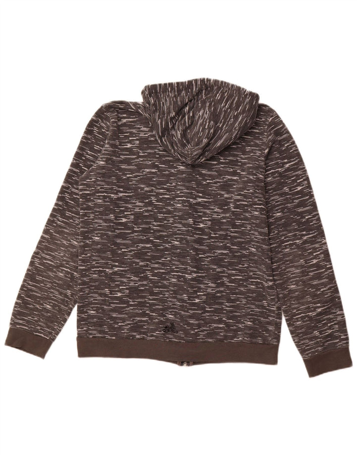 ADIDAS Sweat à Capuche Graphique Zippé Homme Gris Moyen Moucheté