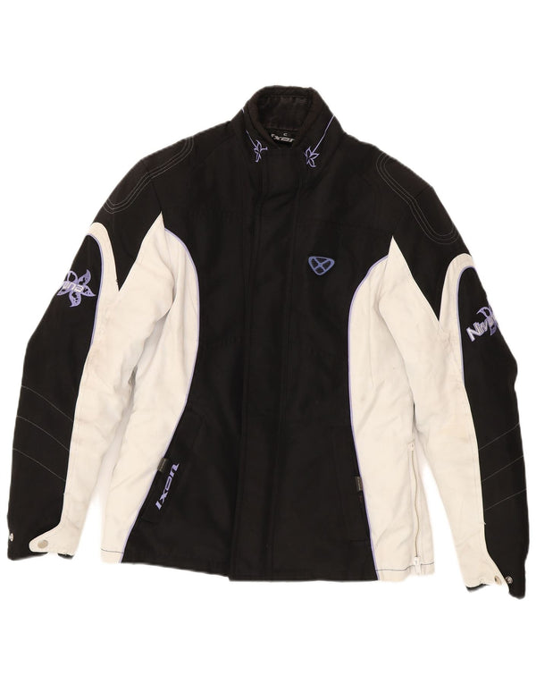 Ixon Womens Nirvana Graphic Racer Jacket UK 10 Small Noir Colorblock