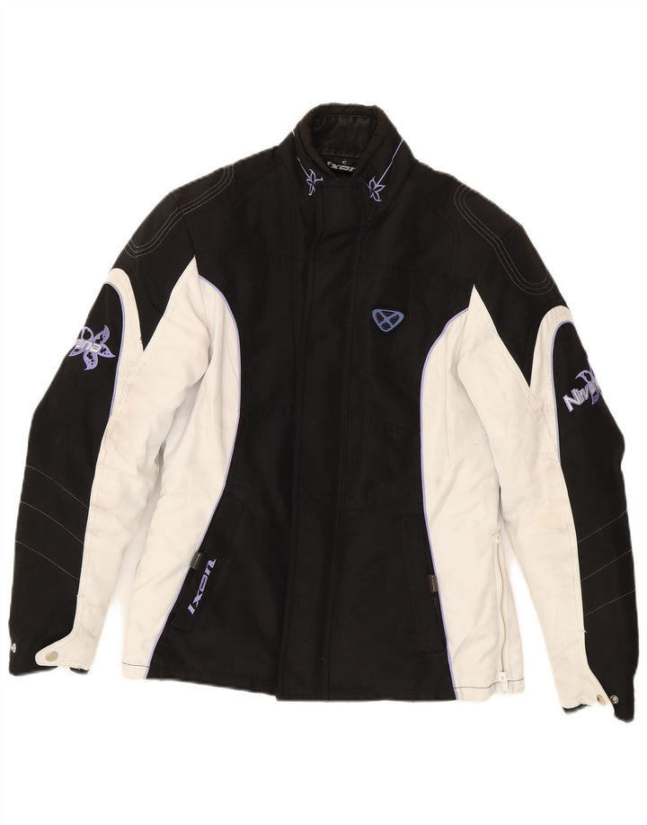 Ixon Womens Nirvana Graphic Racer Jacket UK 10 Small Noir Colorblock
