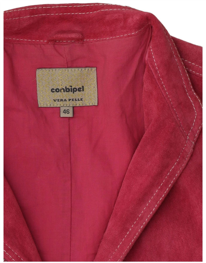 Conbipel Veste En Daim Femme IT 46 Grand Cuir Rose