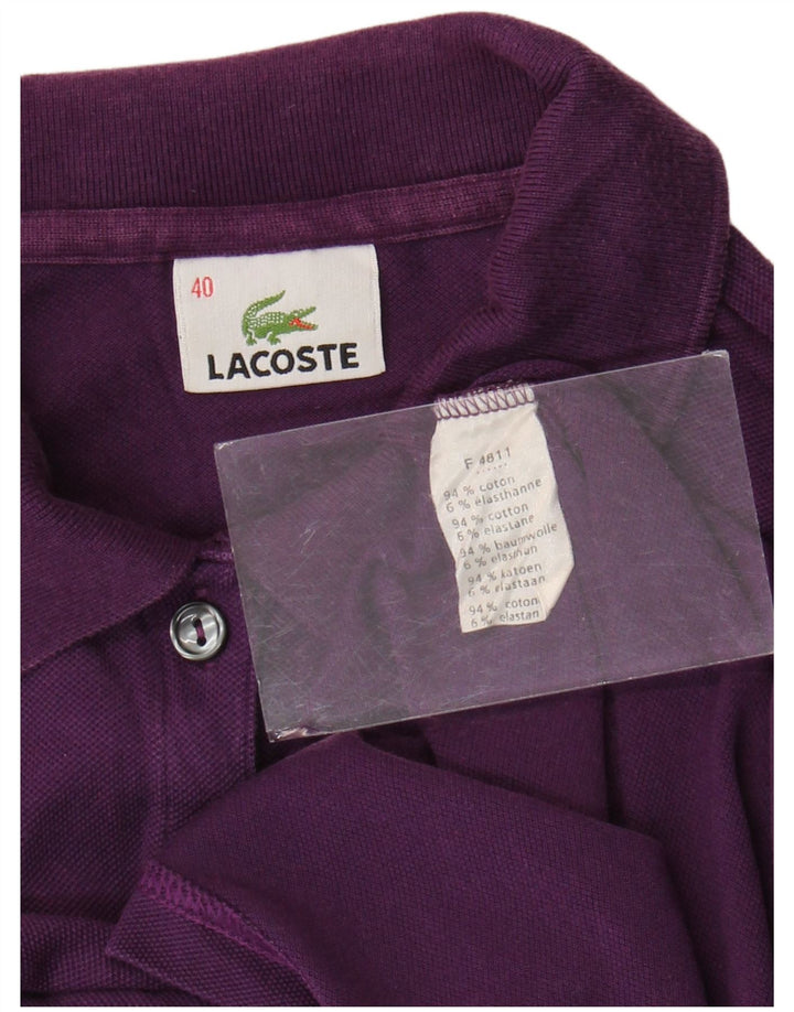 Lacoste Polo Femme Taille 40 Coton Violet Moyen