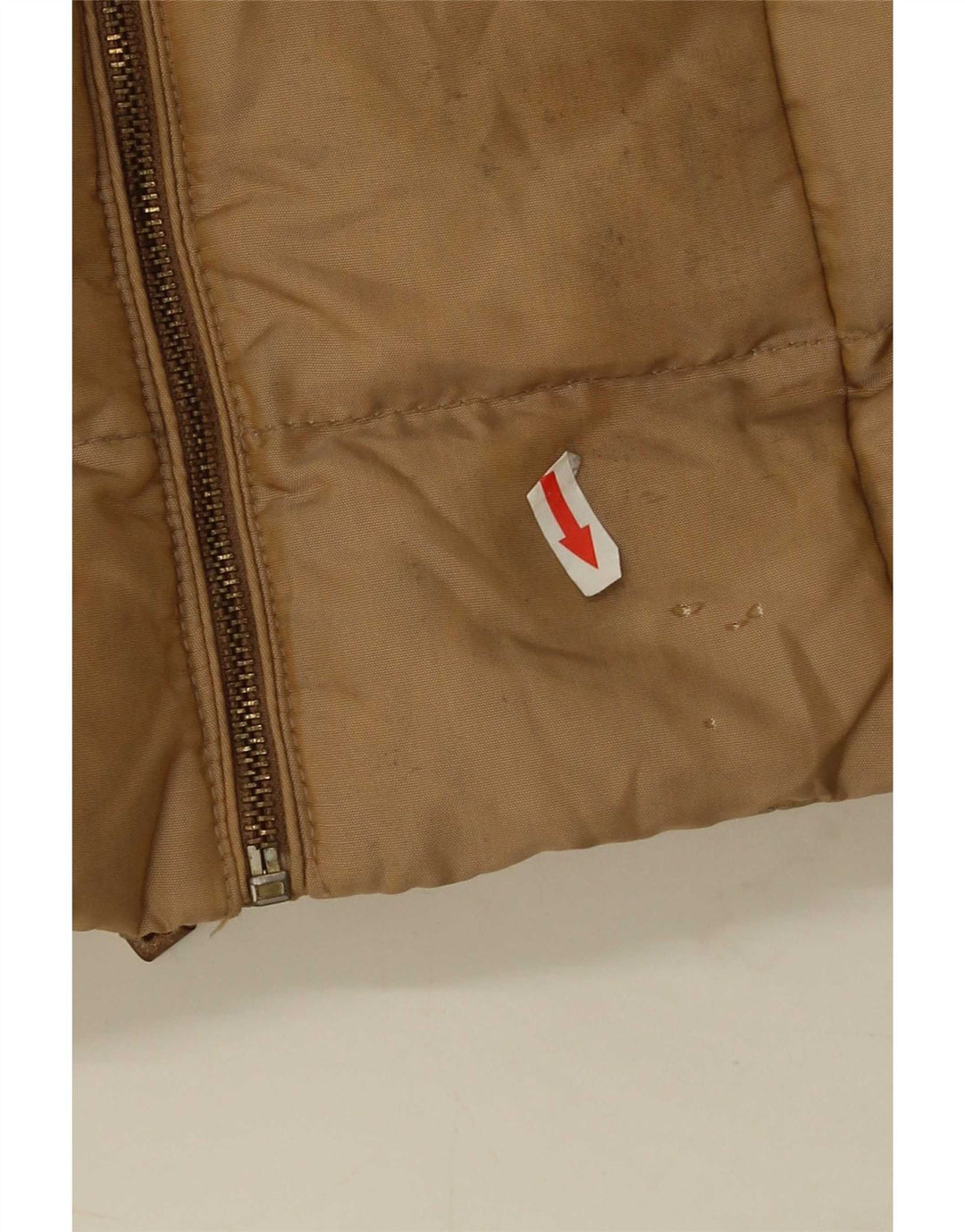 Zara Manteau rembourré pour femme UK 10 Petit nylon marron