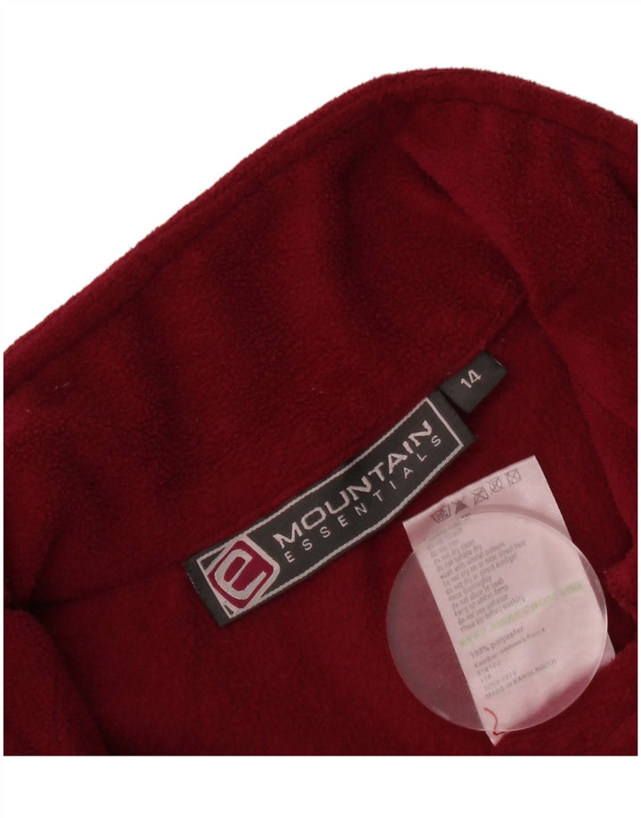 Mountain Essentials Pull polaire à col zippé pour femme UK 14 Large Rouge Polyester