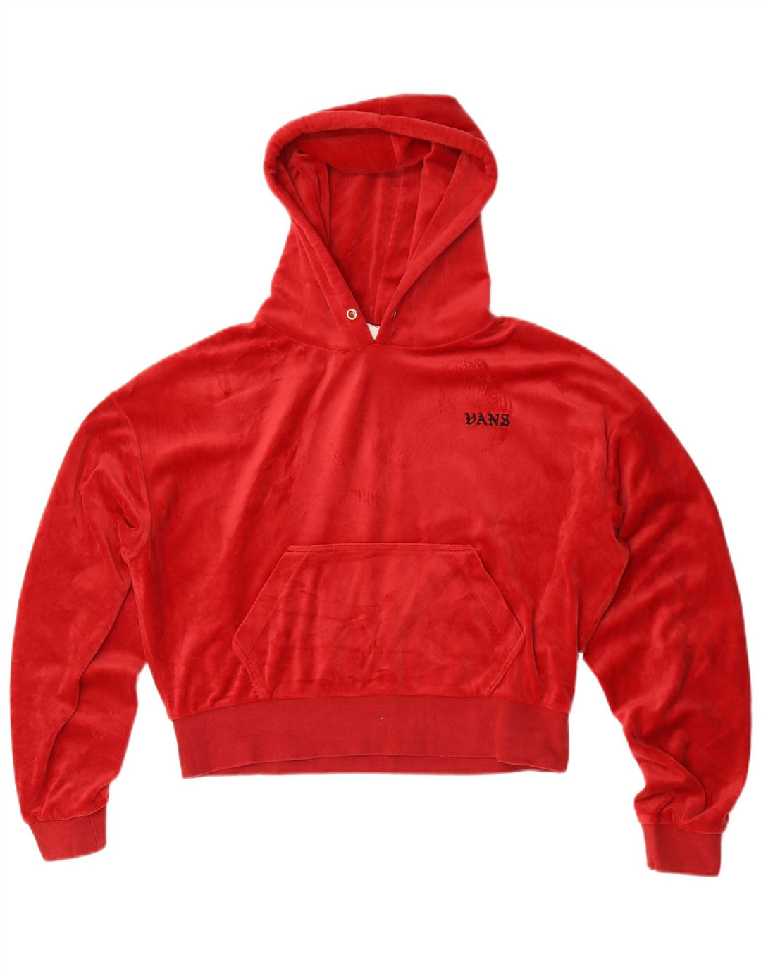 Vans Pull à capuche surdimensionné en velours pour femme UK 10 Petit Rouge Polyester