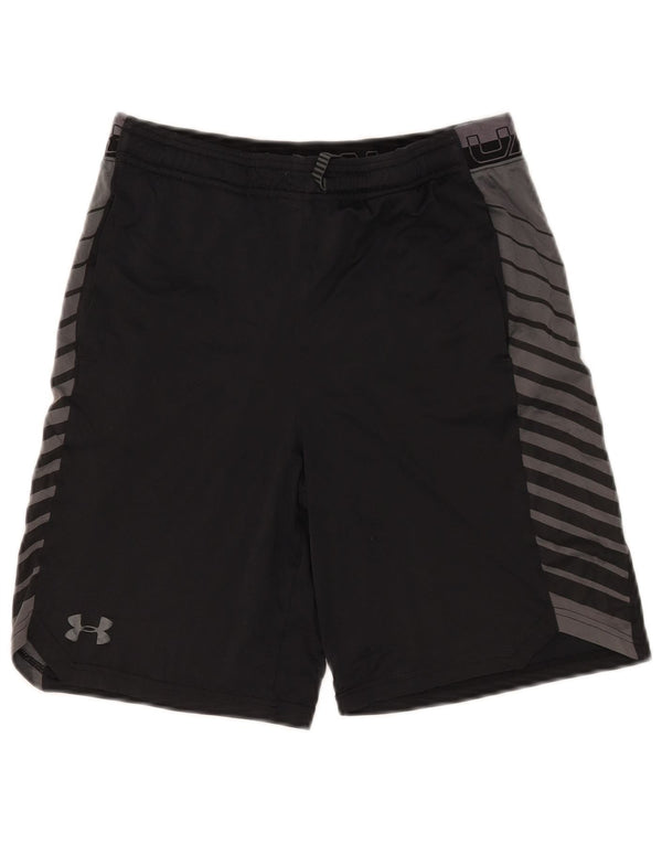 Under Armour Short de sport Heat Gear pour garçon 13-14 ans XL Noir Colourblock
