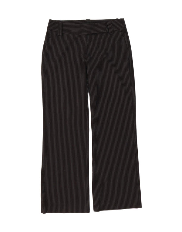Zara Pantalon de costume bootcut pour femme EU 38 Small W28 L30 Noir rayé