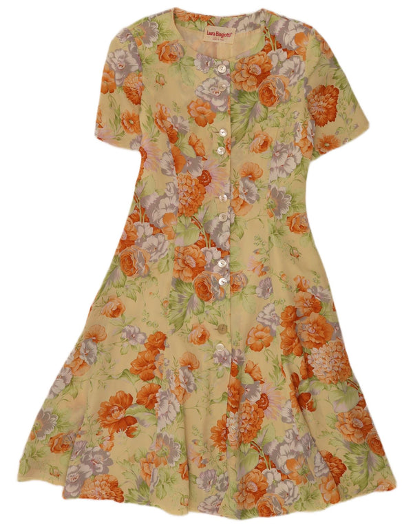Laura Biagiotti Robe Maxi Femme UK 12 Medium Multicolore Floral