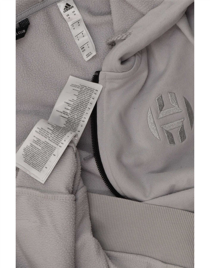 Adidas Pull à capuche zippé pour homme Gris moyen Polyester