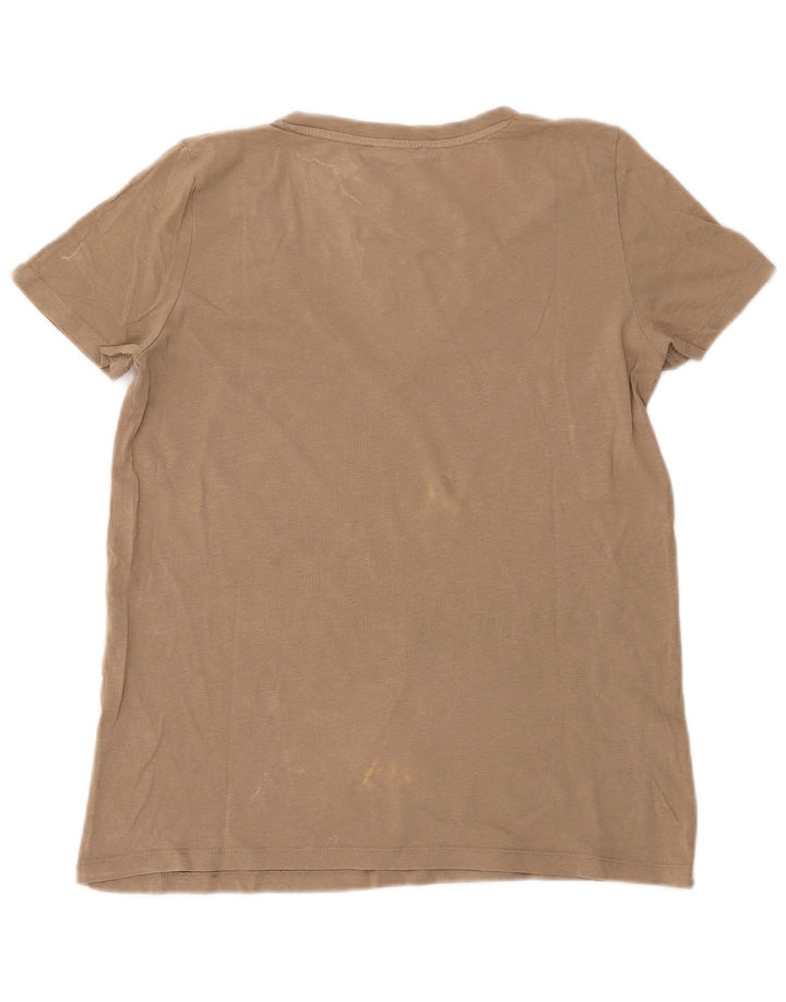 Zara Femme T-Shirt Top UK 14 Gris Moyen