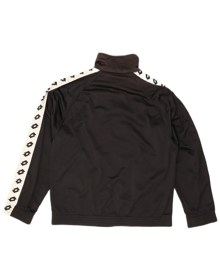 LOTTO Veste de Survêtement Graphique pour Homme Petit Noir Colorblock Polyester