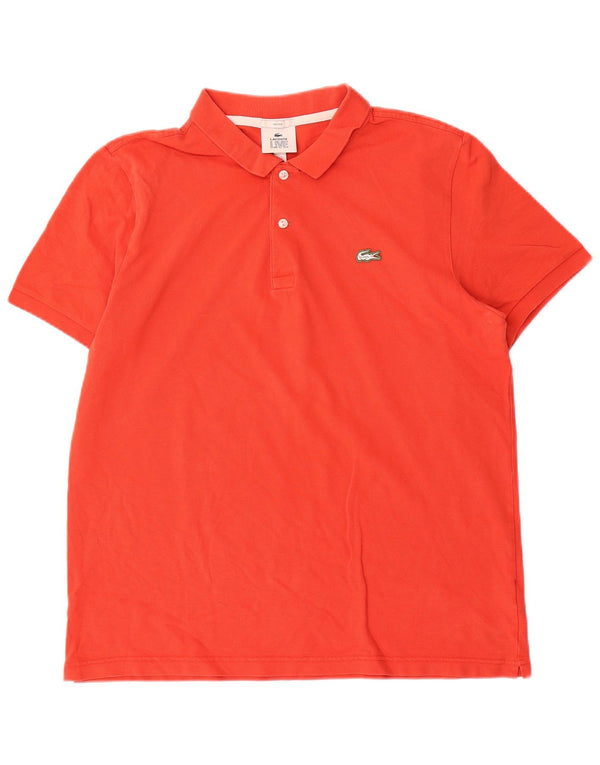 Lacoste Mens Polo Shirt 2XL Red Cotton