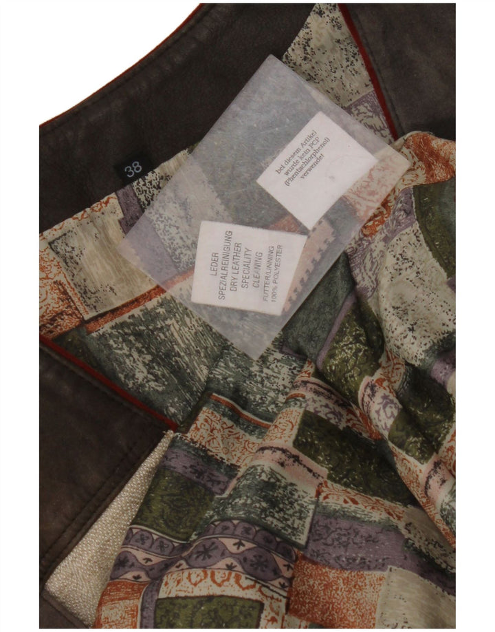 VINTAGE Gilet en daim graphique femme EU 38 Medium multicolore colourblock