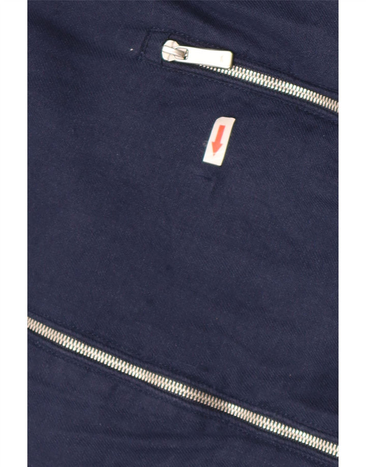 Zara Mens Bomber Jacket UK 40 Large Bleu Marine Lin