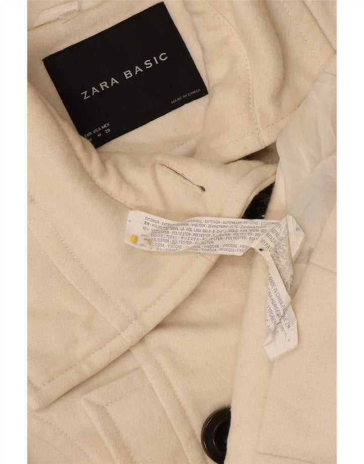 Zara Femme Caban UK 12 Medium Off White Laine
