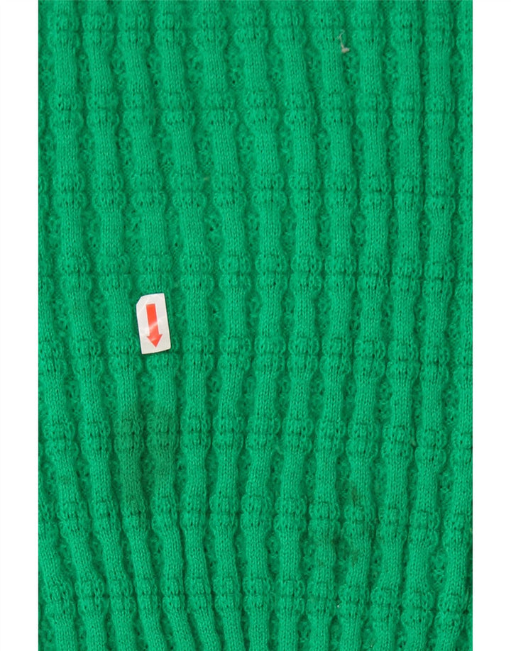VINTAGE Womens Boat Neck Jumper Sweater IT 44 Medium Green Acrylic Vintage Vintage and Second-Hand Vintage from Messina Hembry 