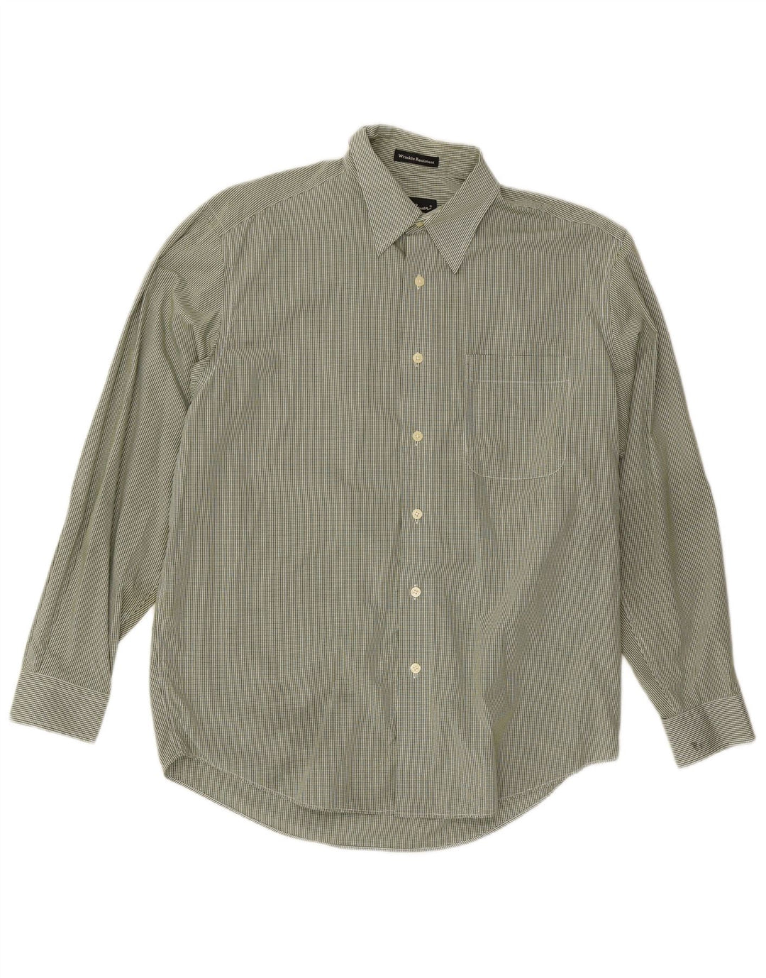 Eddie Bauer Chemise classique en coton vichy vert moyen pour homme