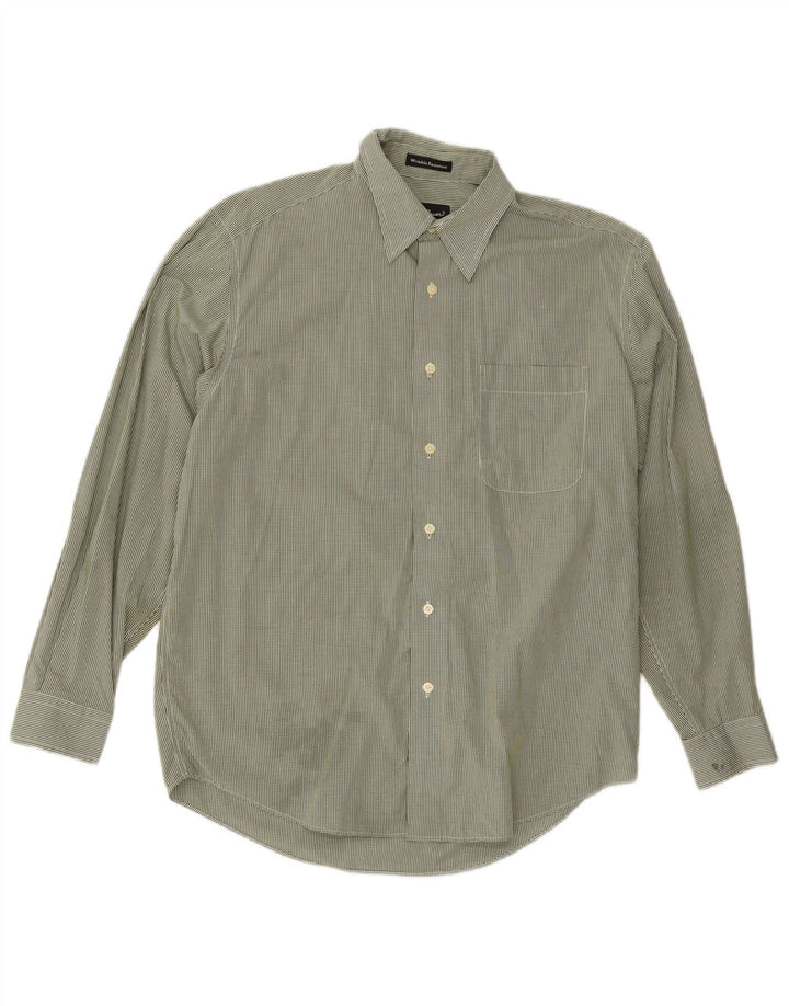 Eddie Bauer Chemise classique en coton vichy vert moyen pour homme