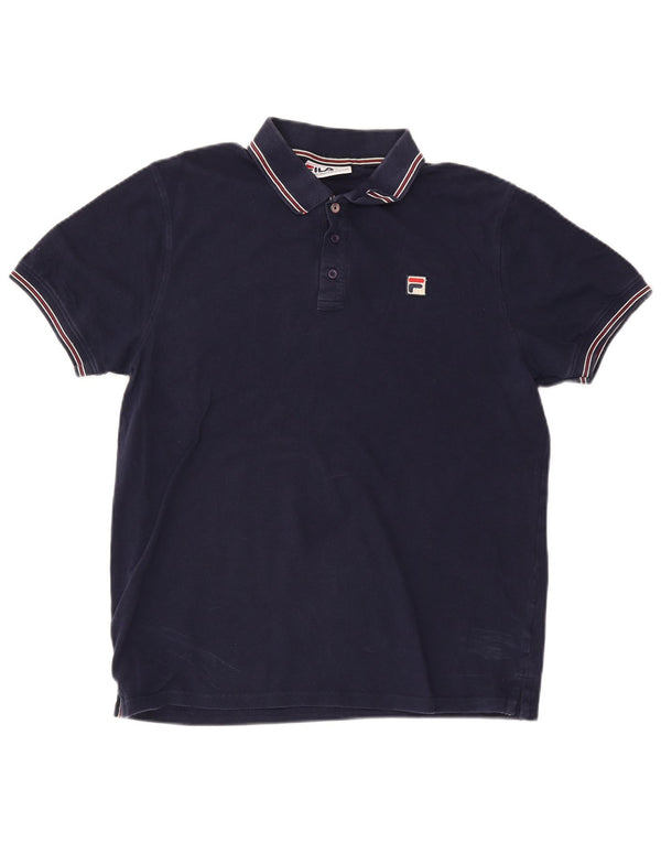 Fila Polo Homme Large Bleu Marine Rayé