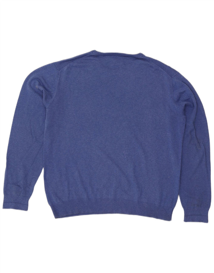 Gant Pull col rond homme 2XL bleu coton