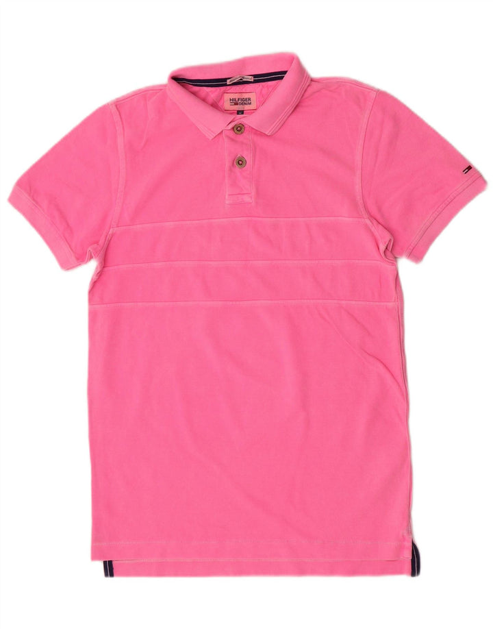 Tommy Hilfiger Polo Homme Rose Moyen Coton