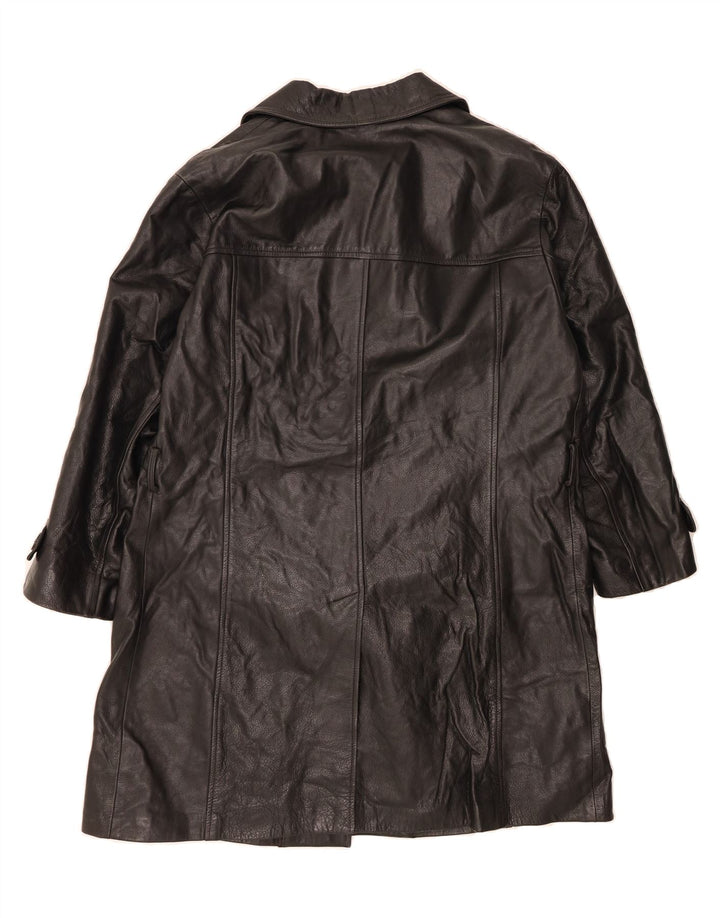 GIAN CARLO ROSSI Mens Leather Coat IT 52 XL Black Leather Vintage Gian Carlo Rossi and Second-Hand Gian Carlo Rossi from Messina Hembry 