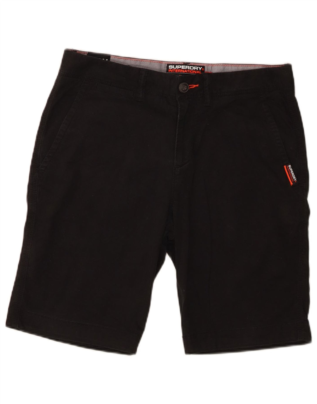 Superdry Short Chino Slim W30 Homme Noir Moyen Coton
