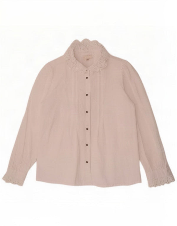 Julius Lang Chemisier à manches longues pour femme EU 38 Medium White Floral