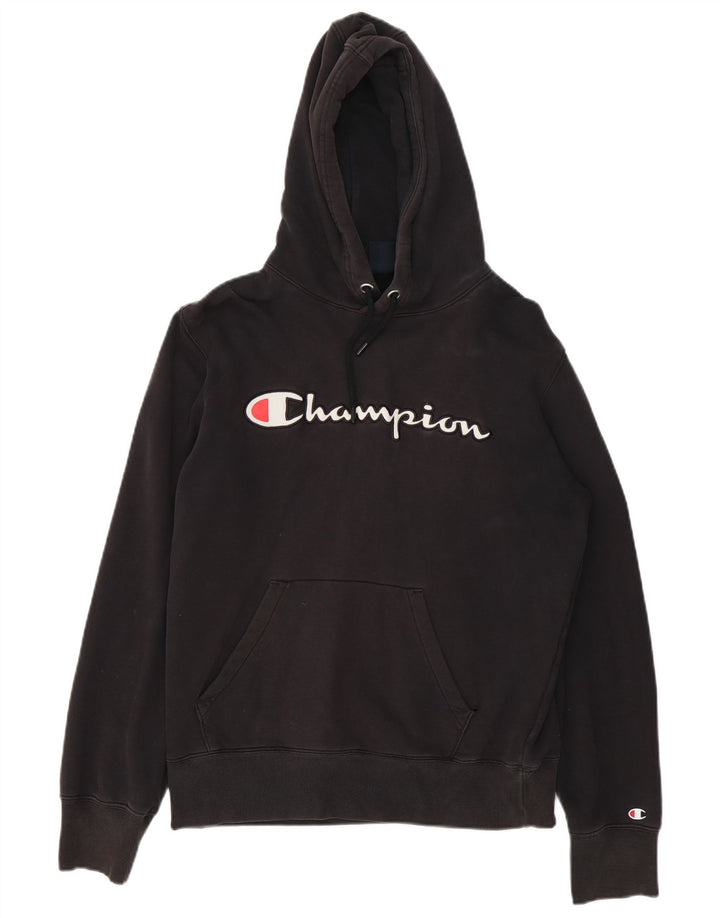 Champion Pull à Capuche Graphique Homme Noir Moyen Coton