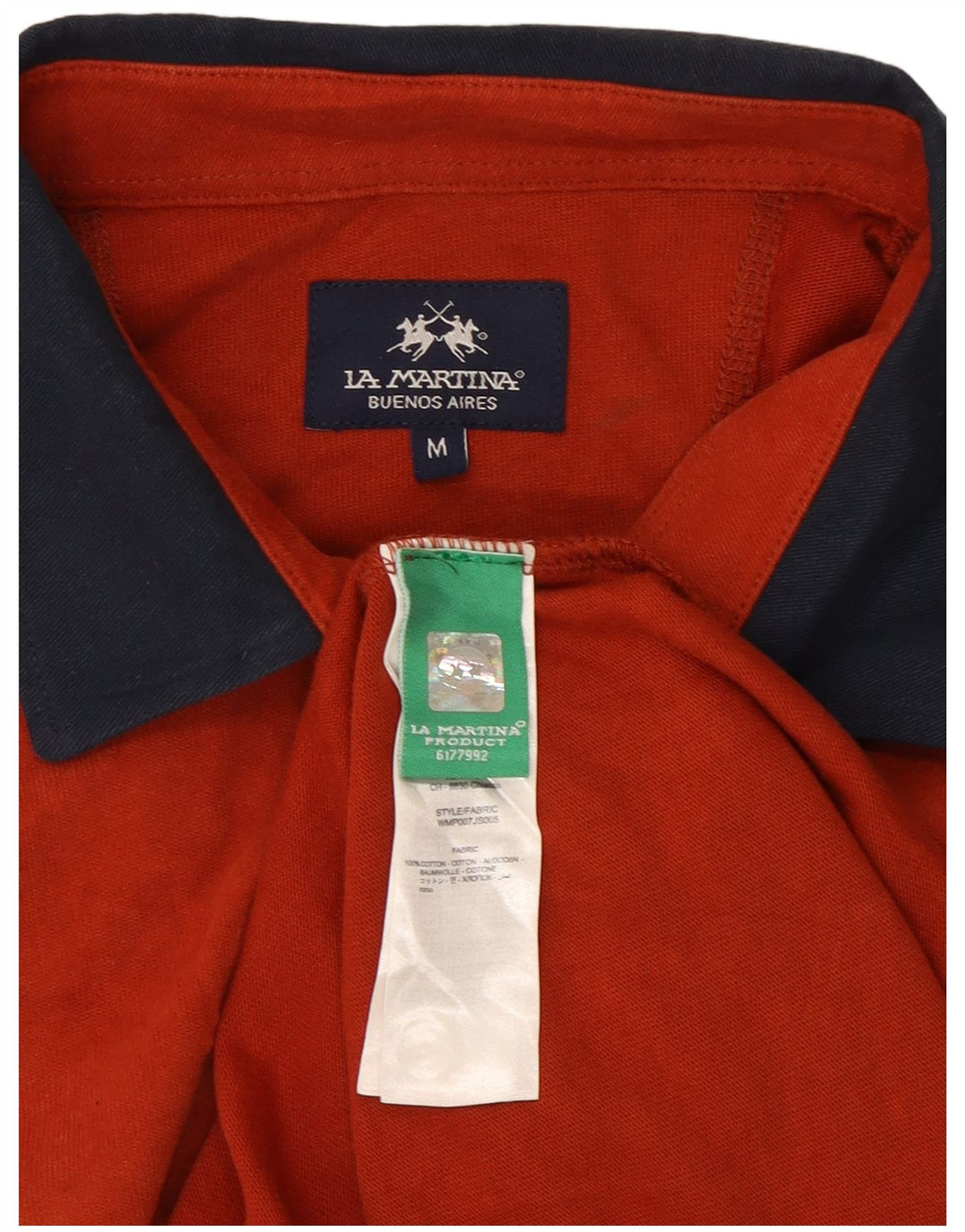 La Martina Polo à Manches Longues Homme Rouge Moyen Coton