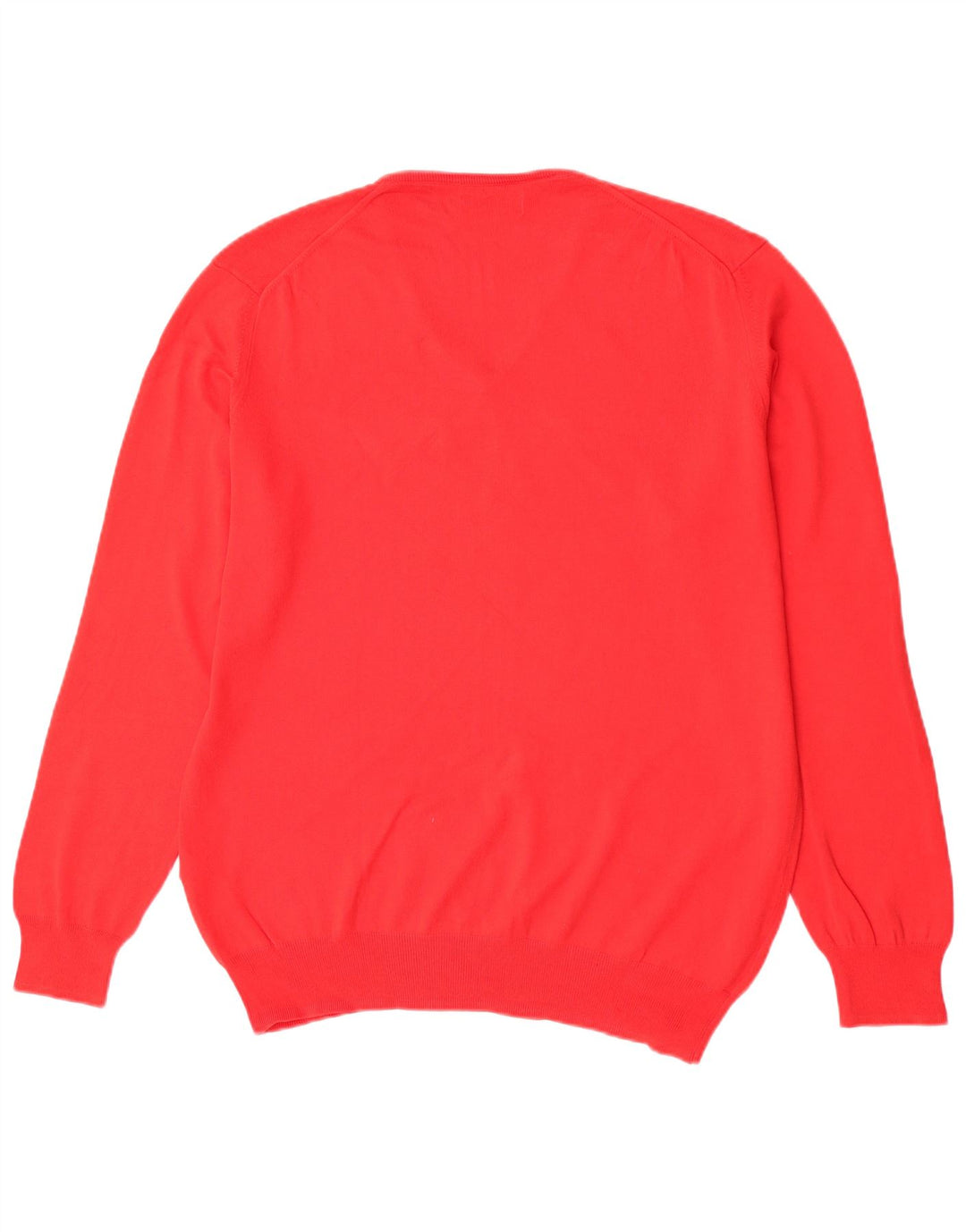 Zara Pull Col V Homme XL Rouge Coton