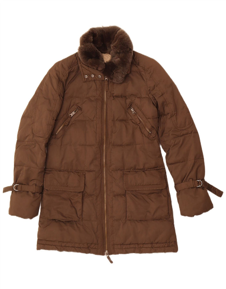 Marlboro Classics Manteau rembourré pour femme EU 40 Marron moyen Polyester