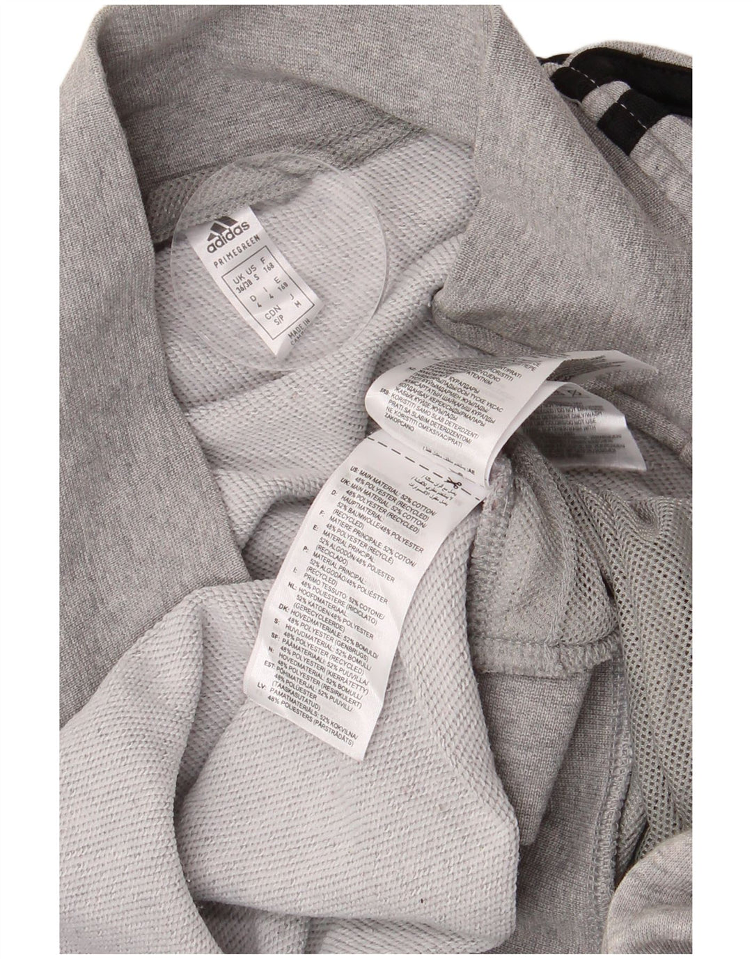 ADIDAS Veste de survêtement pour homme UK 36/38 Petit gris chiné en coton