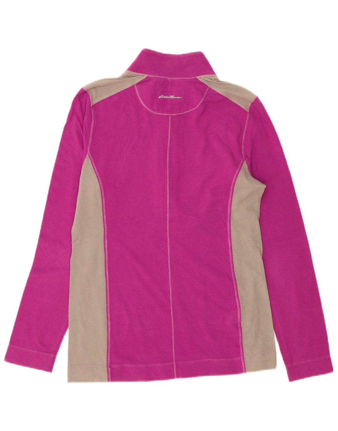 Eddie Bauer Haut à col zippé et manches longues pour femme UK 12 Violet moyen Colourblock