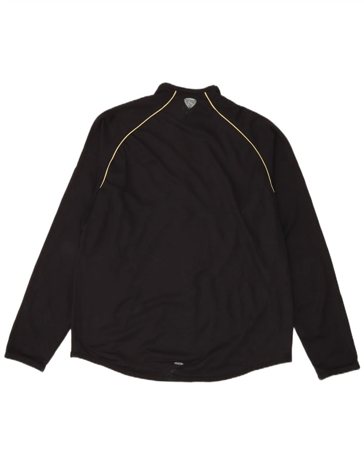 Reebok Haut de survêtement à col zippé pour homme Large Noir Polyester