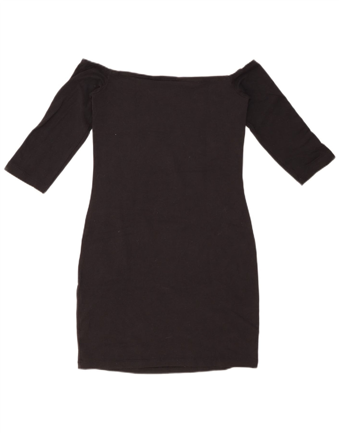 ADIDAS Robe à manches 3/4 et épaules dénudées pour femme UK 8 Petit coton noir