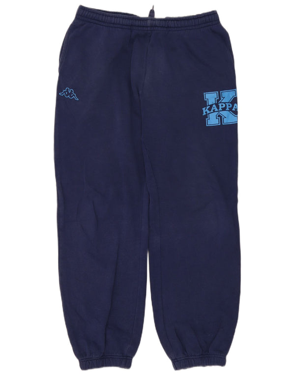 Kappa Pantalon de Survêtement Graphique Homme Joggers Large Bleu Marine Coton